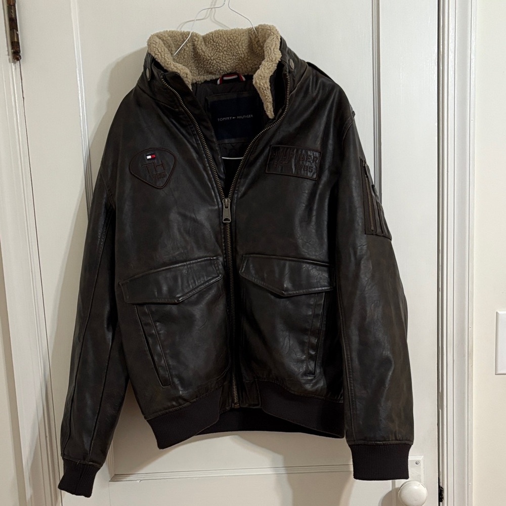Tommy Hilfiger Men's Dark Brown Bomber Jacket